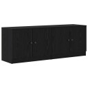  Sengeskap 2 pcs Svart Eik 66 x 35 x 48 cm Konstruert tre