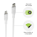 Dbramante1928 USB-C til Lightning Kabel 1,2m - Resirkulert Plast, 36W - Hvit