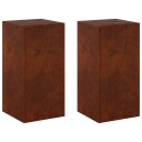 vidaXL Planteholder 2 pcs Rusten 30 x 30 x 60 cm Cortenstål