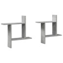  Vegghyller 2 stk betonggrå 50x12x50 cm konstruert tre