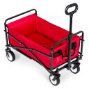 Sammenleggbar stor transportvogn hagevogn strandvogn 48x90 cm MultiGarden Rød