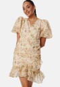 VERO MODA Vmphoebe 2/4 V-Neck short dress Beige/Patterned L