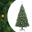  Kunstig juletre med 300 LED grønn 210 cm PVC og Stål og Plast