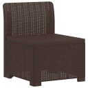 vidaXL 1 seters Hage Sofa Rattan Utseende PP Brun