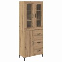  Høyskap med skuff Artisan Eik 69,5 x 34 x 180 cm Konstruert tre