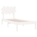 vidaXL Sengeramme hvit 90x190 cm 3FT Single heltre