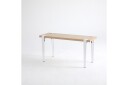 Khalkeus Benk 90x30 cm Brun/Hvit   Hanah Home