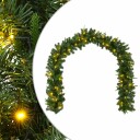 vidaXL Julekrans Grønn 270 cm PVC og PE 50 LED-lys