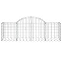 vidaXL Gabionkurver buede 10 stk 200x50x60/80 cm galvanisert jern