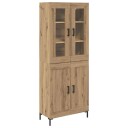vidaXL Høyskap 2 pcs Artisan Eik Konstruert tre