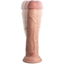 King Cock Elite Dual Density Fjenstyrt Vibrerende Dildo 25 cm   - Beige