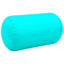 vidaXL Oppblåsbar gymnastikkrull med pumpe 100x60 cm PVC grønn
