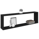 vidaXL Vegghyller kubeformet 2 stk svart 100x15x30 cm sponplate