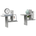  Vegghyller 2 stk betonggrå 38x12x38 cm sponplate 8721158361134