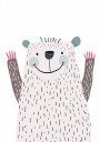 Waving Bear Plakat Plakat / 21x30cm