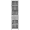  Hylle grå sonoma 45x42,5x185 cm konstruert tre 8721102655425