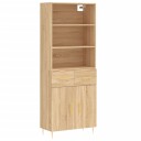 vidaXL Highboard sonoma eik 69,5x34x180 cm konstruert tre 8720845499303