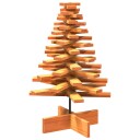Vidaxl Juletre av tre til pynt voksbrun 80 cm heltre furu
