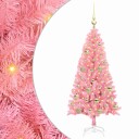  Juletre med 150 LED med stativ Rosa 120 cm PVC