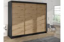 Cyria Garderobe 200x215 cm - Brun/Svart