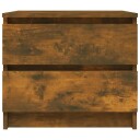 vidaXL Nattbord røkt eik 50x39x43,5 cm konstruert tre