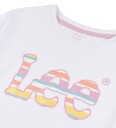 Lee T skjorte   Stripe Grafikk   Bright White   Lee   8 9 år 128 134   T skjorte   Hvit