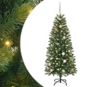  Kunstig juletre med 150 LED med stativ grønn 150 cm PE og PVC