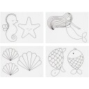 Creativ Company Sheets of Shrink Film with Mermaid Motifs 4 pcs.