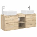 vidaXL Baderomsskapsett 3 stk. Sonoma eik 49,5 x 41 x 63 cm