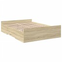  Sengeramme med skuffer sonoma eik 120x200 cm konstruert tre 8721102619557