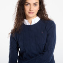 Tommy Hilfiger Soft Wool Cable C-Nk Ls Swt - Navy - XS