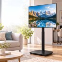 TV-stativ på hjul for 43-75 tommers skjermer, opptil 50 kg, svart