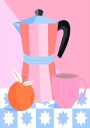 Still Life with Moka Pot Poster Plakat / 50x70cm