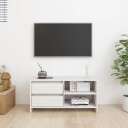 vidaXL TV-benk 80x31x39 cm heltre furu hvit