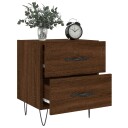 vidaXL Nattbord 2 stk brun eik 40x35x47,5 cm konstruert tre