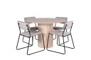 Venture Home Bianca Spisegruppe 110 cm Rund med 4 Kenth Stoler Sort