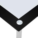 vidaXL Spisebord svart og gjennomsiktig 120x60x75 cm herdet glass