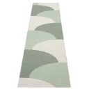 Pappelina Hill teppe Army/Misty Mint/Fossil Grey 70 x 270cm