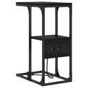  Nattbord med skuff Svart eik 41.5 x 26 x 60.5 cm Konstruert tre