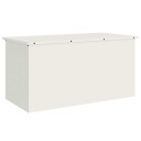 vidaXL Hageoppbevaringsputeeske Stål 100 x 50,5 x 50 cm 220 Hvit