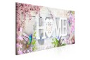 Tavle Home And Hummingbirds 1 Part Pink Narrow 135X45 Artgeist sp. z o. o.