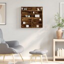  Hyller røkt eik 60x8,5x58 cm konstruert tre