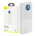 Baseus Amblight 30000mAh 65W Powerbank med 4xUSB og USB-C - Hvit