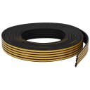 vidaXL Selvklebende vindusforsegling Svart 9 x 6 mm 100 m EPDM Skum