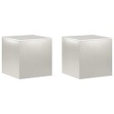 vidaXL Planteholder 2 pcs Sølv 40 x 40 x 40 cm Stål