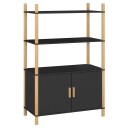 vidaXL Highboard svart 80x40x121 cm konstruert tre