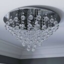 Lindby Skinnende taklampe Annica med plate i krom