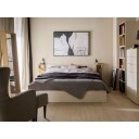 Seng med hodegjerde 4 You Fresh med Hevet Ramme Sand Beige   160 x 200 cm