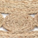 vidaXL Matte flettet jute 90 cm rund