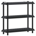 vidaXL Hyllesystem 3 nivåer 100 x 40 x 96 cm PP Antrasitt